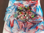 Plastic art to save paper and replace paint
